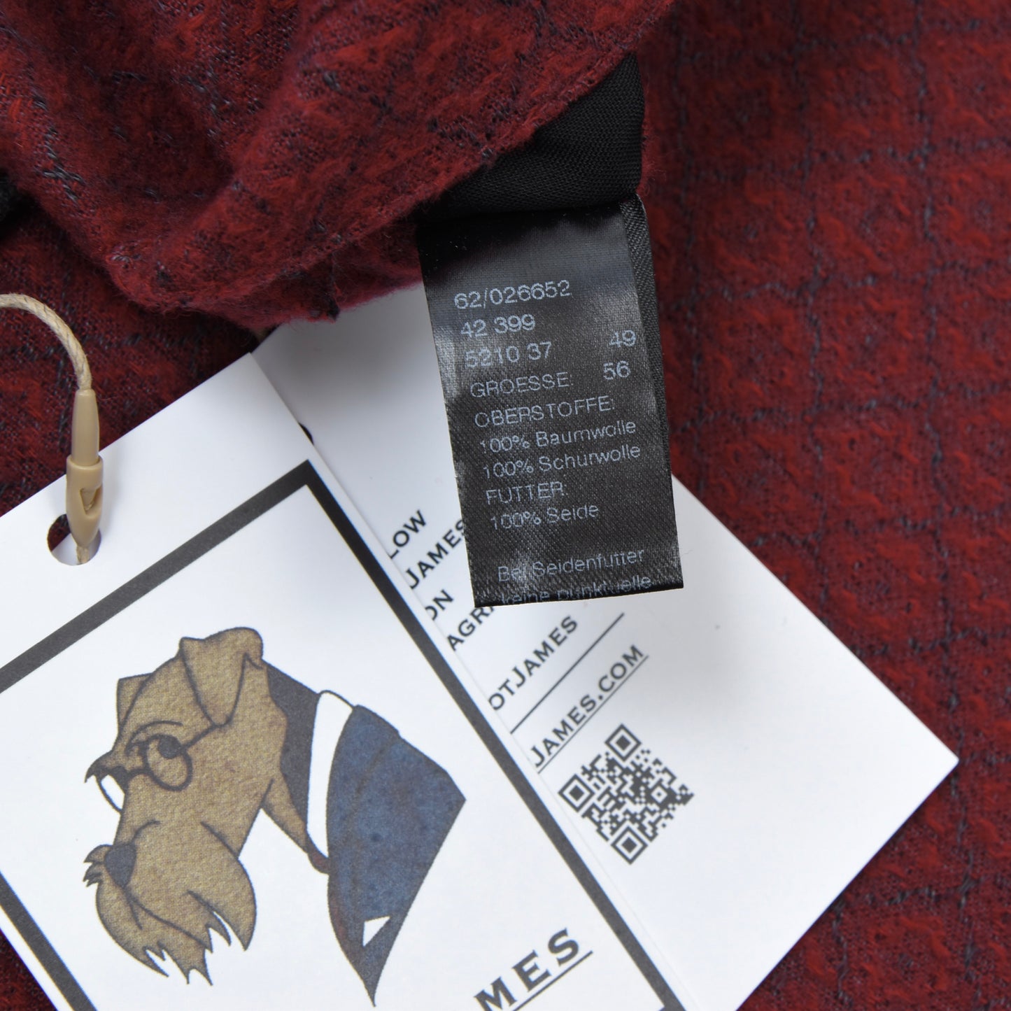 Gössl Cotton & Wool Vest/Trachtengilet Size 56 - Red