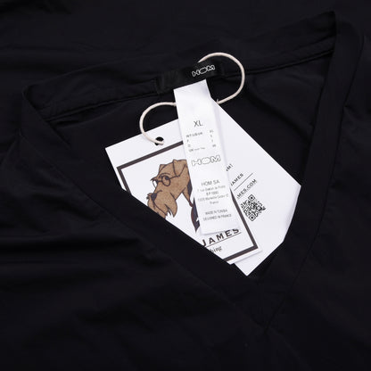 HOM Stretch V-Neck T-Shirt Größe XL - Schwarz