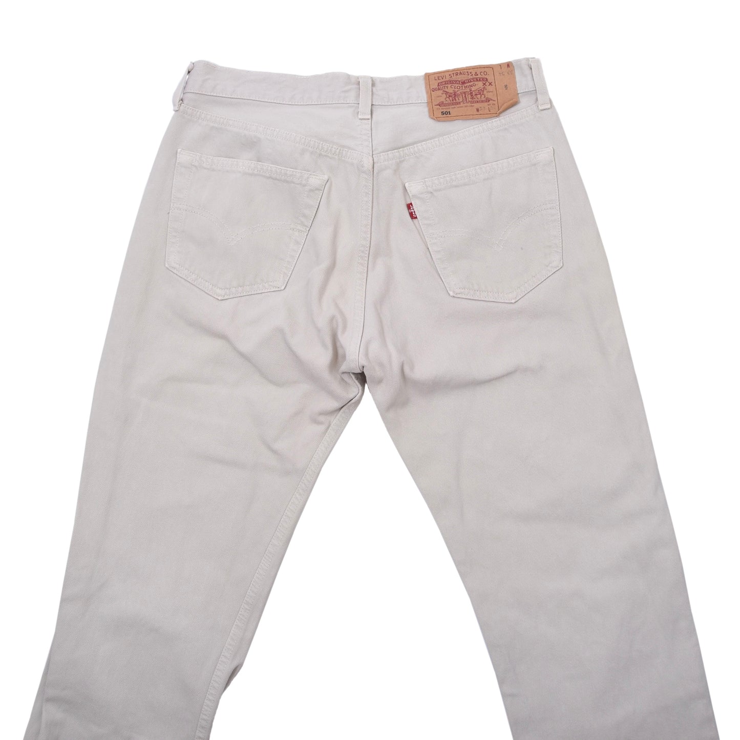 Vintage Levi's 501 Made in USA Größe W33 L34 ca. 40cm - Off-White