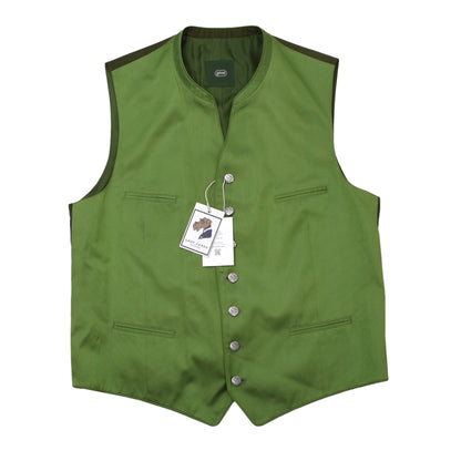 Gössl Silk Vest/Trachtengilet Size 56 ca. 58.5cm - Green