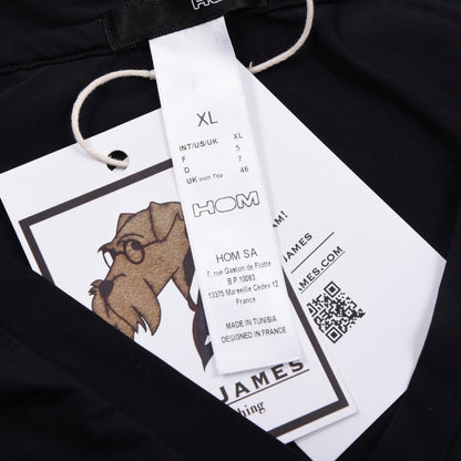 HOM Stretch V-Neck T-Shirt Größe XL - Schwarz