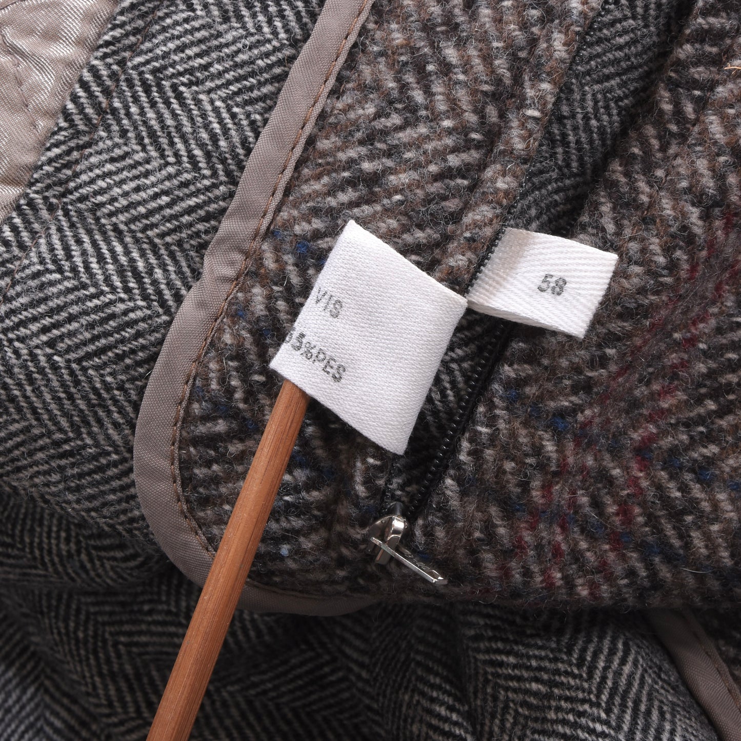 Vintage Tweedmantel, Größe 58 (ca. 63 cm), kariert