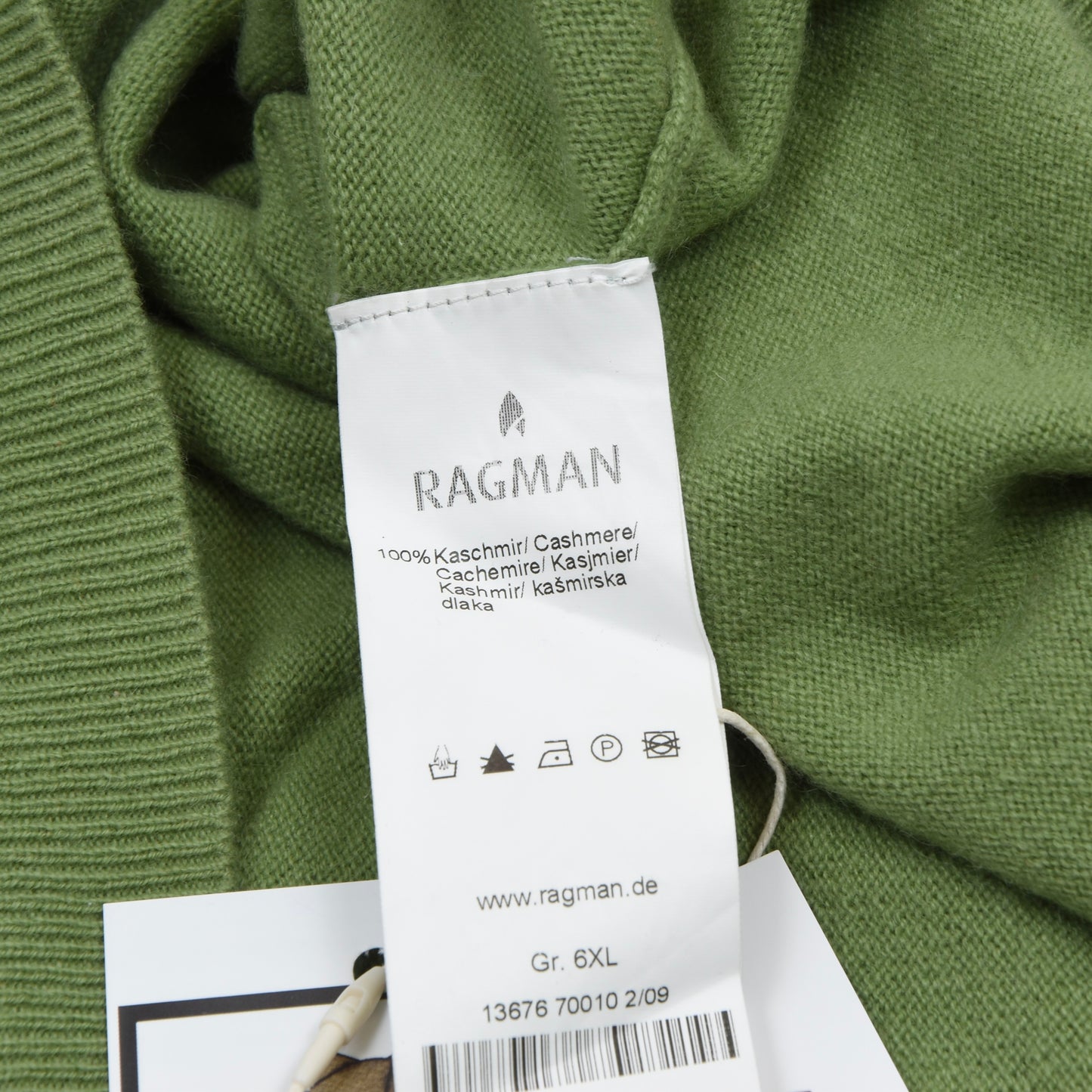 Ragman 100% Kaschmirpullover Größe XXXXXXL/6XL - Grün