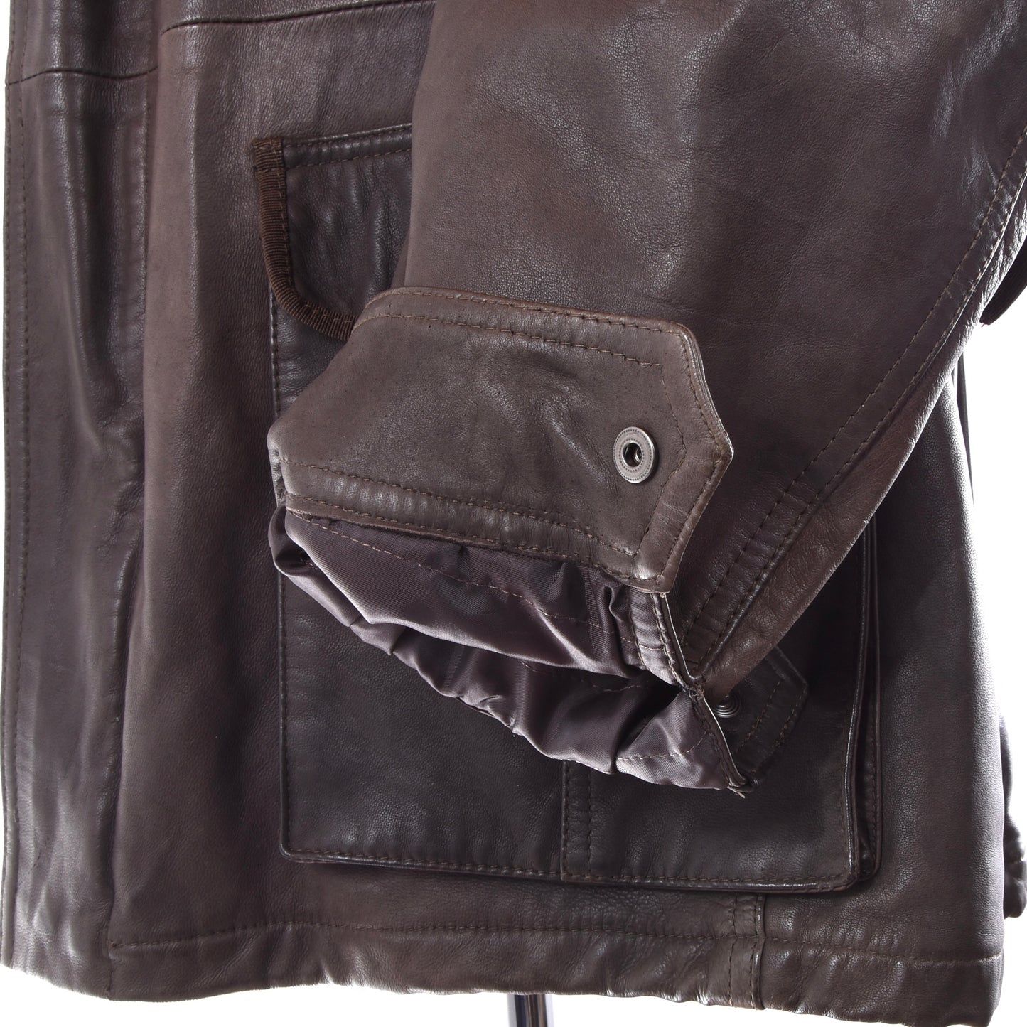 Delan Leather Jacket Size 58 ca. 64cm - Brown