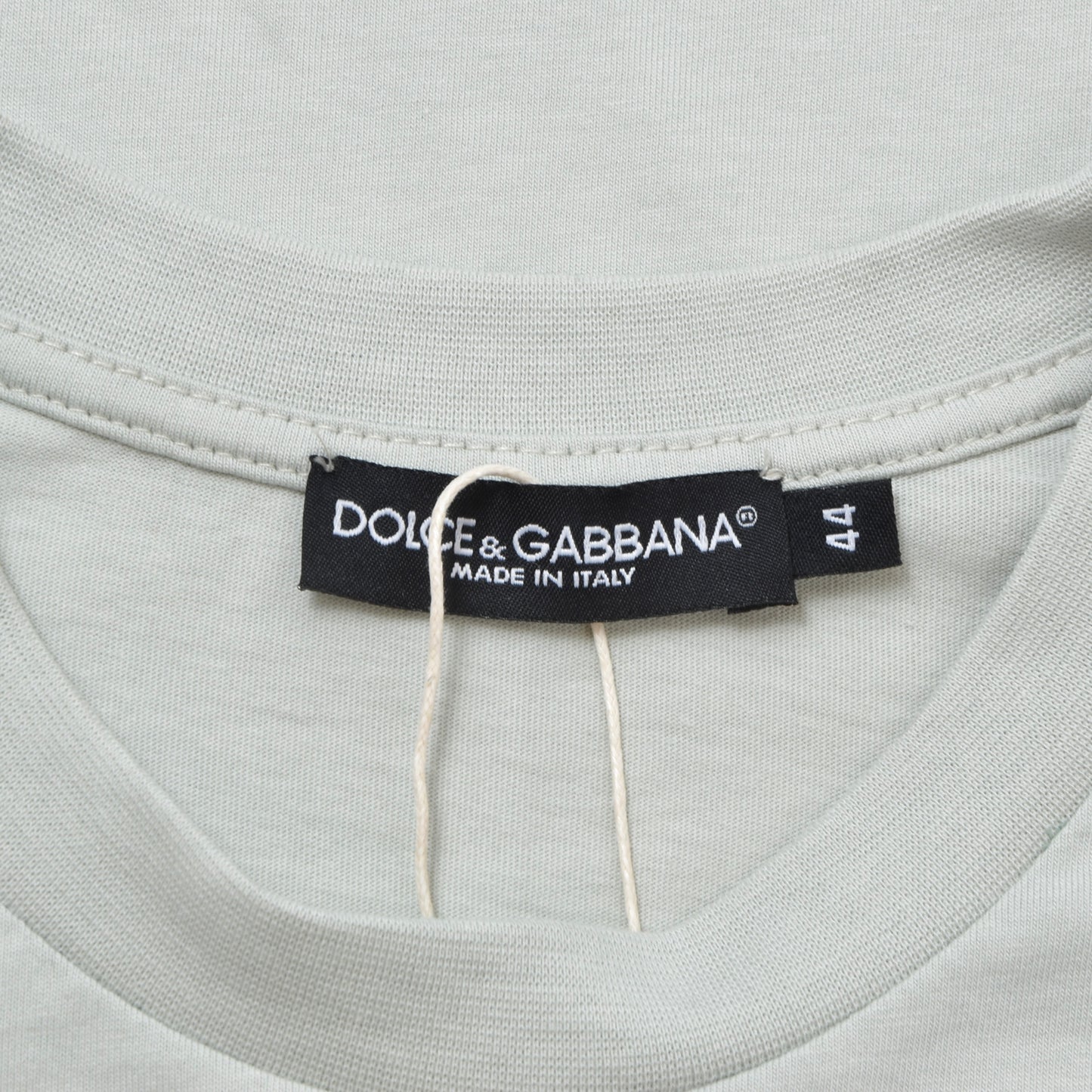 Dolce & Gabbana Embroidered T-Shirt Size 44 ca. 53cm Chest - Beige-Grey