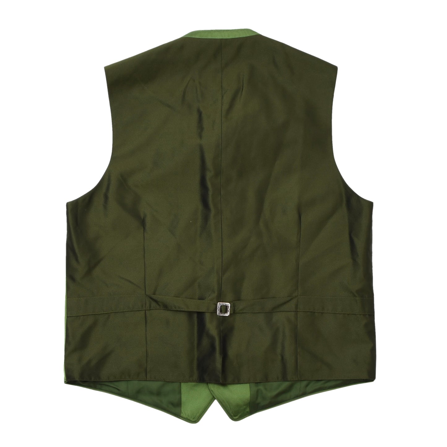 Gössl Silk Vest/Trachtengilet Size 56 ca. 58.5cm - Green
