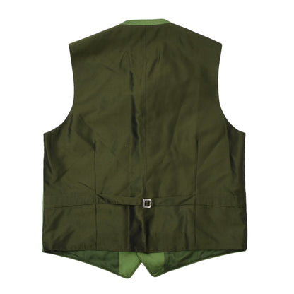 Gössl Silk Vest/Trachtengilet Size 56 ca. 58.5cm - Green