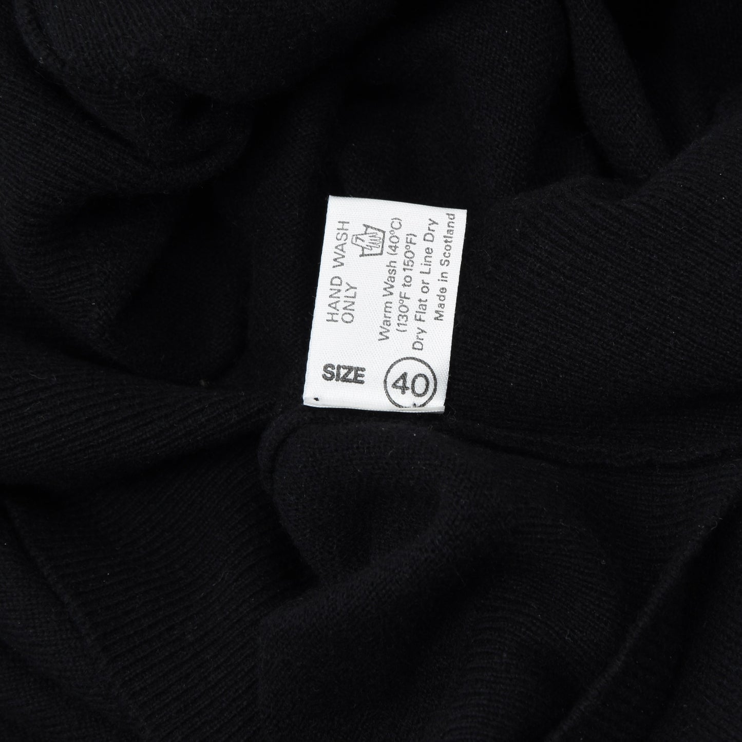 Peter Scott 100% Cashmere Sweater Size UK40 Chest ca. 56cm - Black