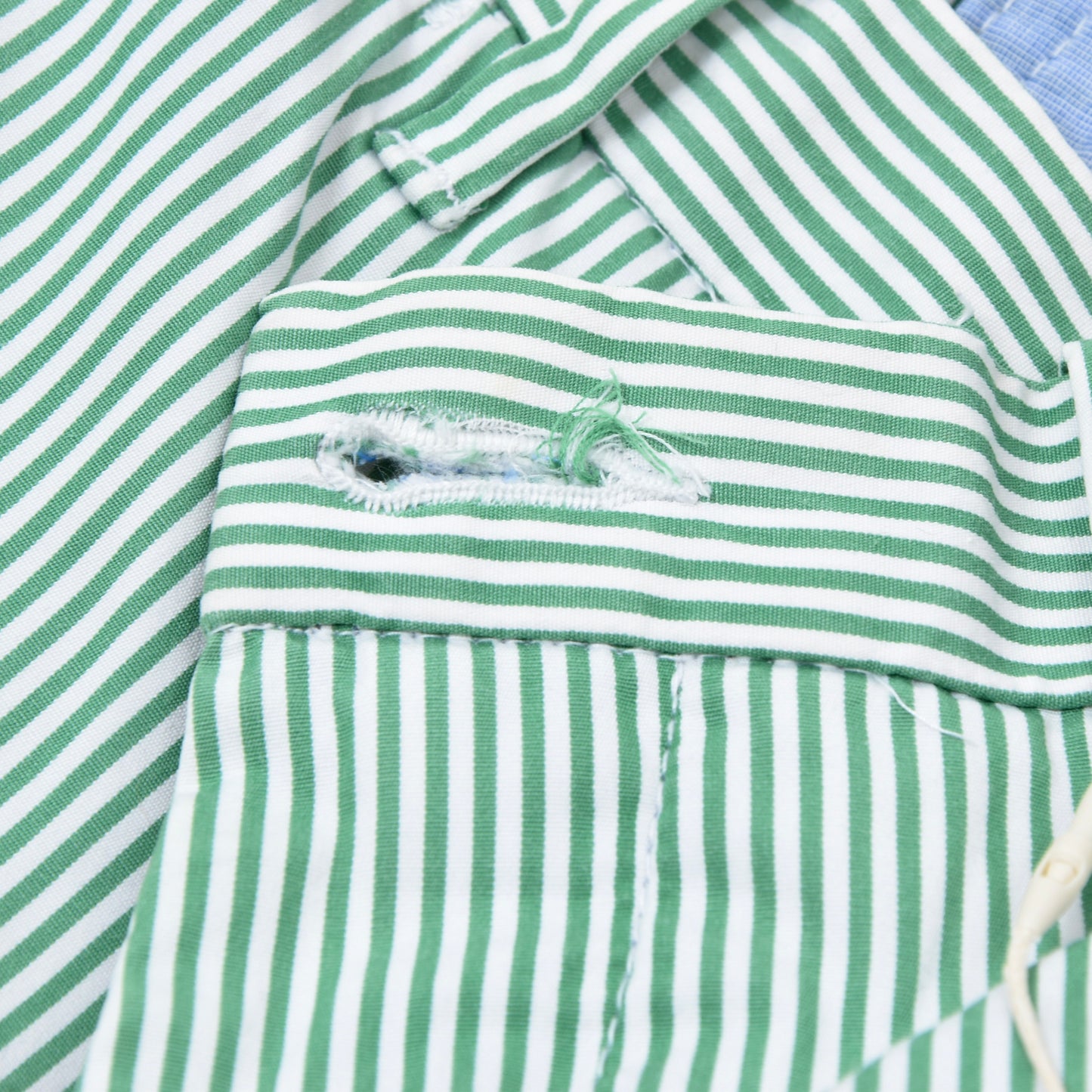 Polo Ralph Lauren Seersucker Shorts Size 32 - Green/White Stripes