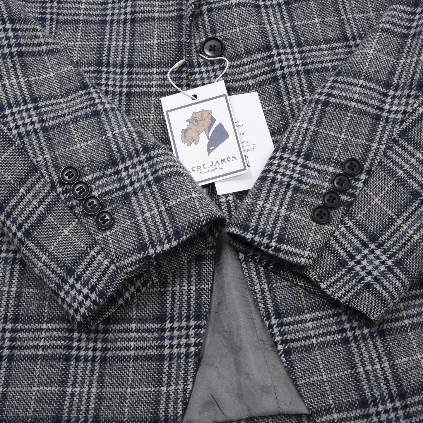 Dietmar Haas Moon Tweed-Jacke, Größe 54 (ca. 59,5 cm) – Kariert