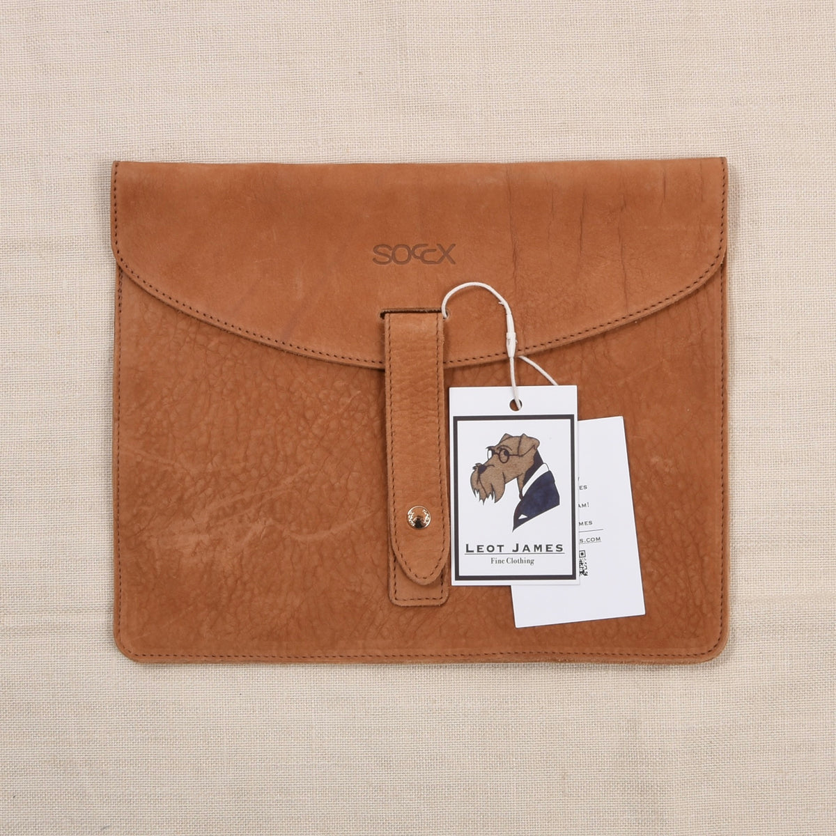 Soccx Leather Case/Receipt Wallet - Brown