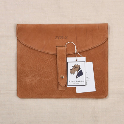 Soccx Leather Case/Receipt Wallet - Brown