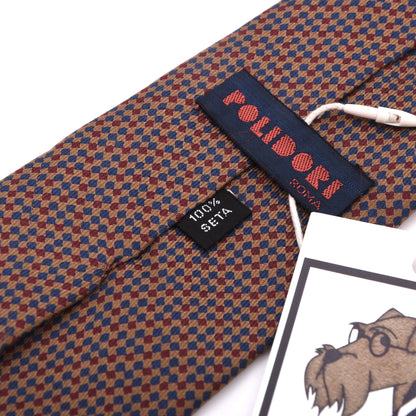 Polidori Roma Vintage Italian Madder Seide Krawatte ca. 139,5 – Blau/Rot