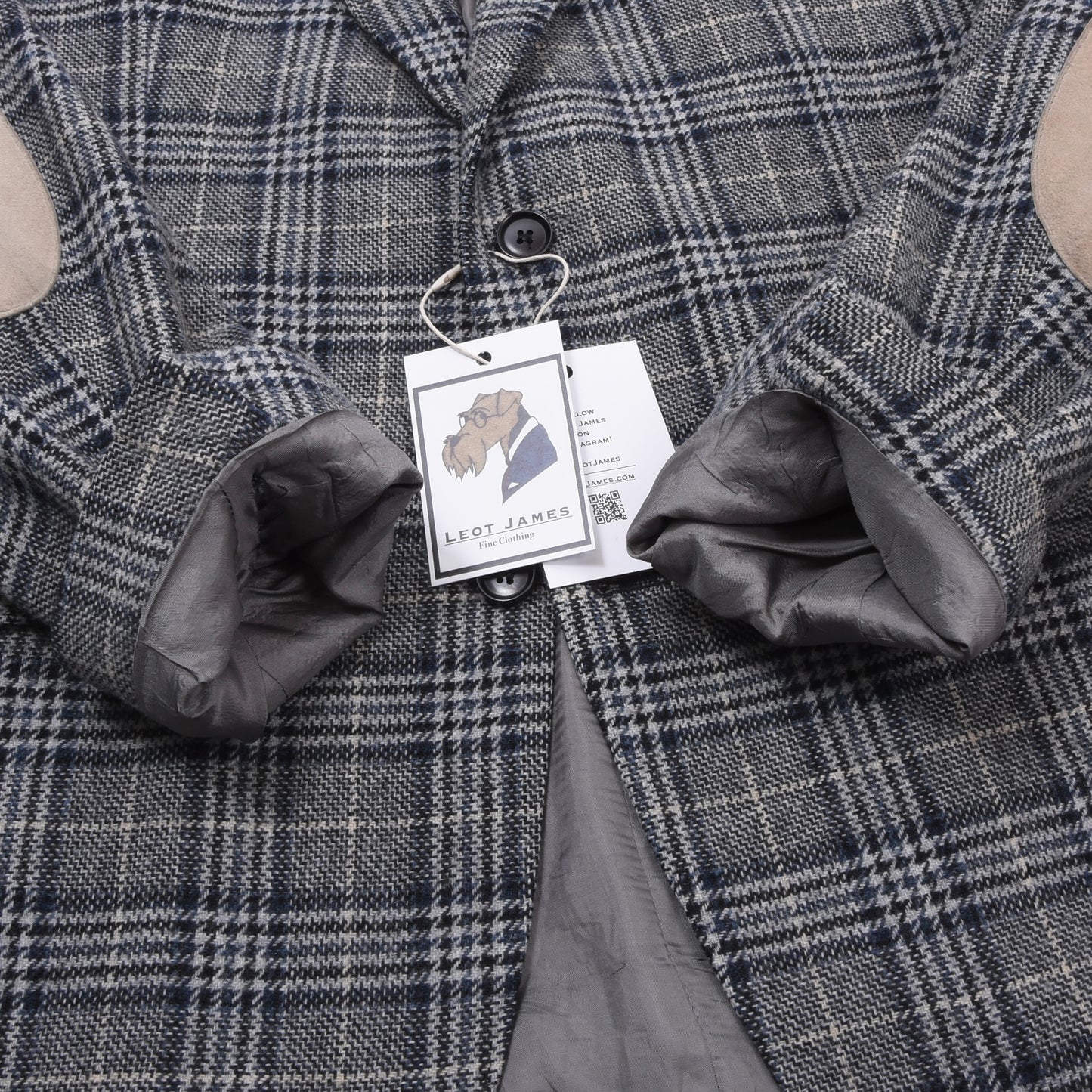 Dietmar Haas Moon Tweed-Jacke, Größe 54 (ca. 59,5 cm) – Kariert