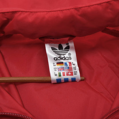 Vintage Adidas Nylon Regenjacke Größe D44 ca. 56cm - Rot