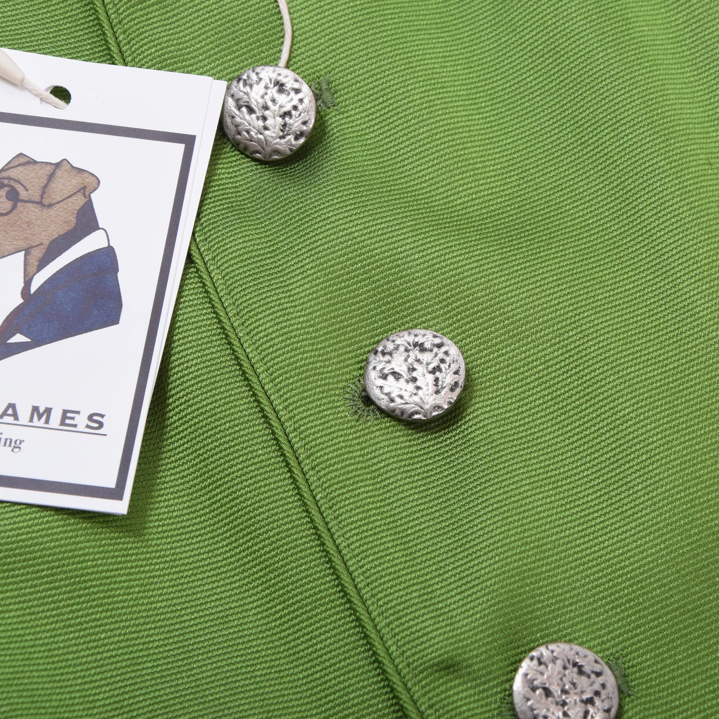 Gössl Silk Vest/Trachtengilet Size 56 ca. 58.5cm - Green