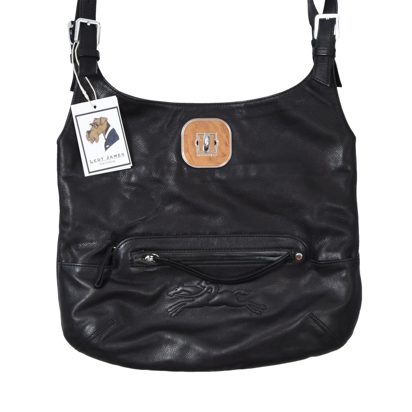 Longchamp Paris Leather Bag - Black