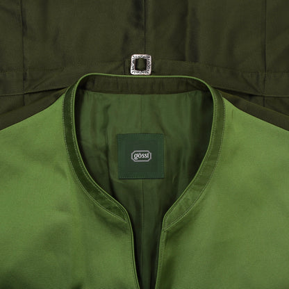 Gössl Silk Vest/Trachtengilet Size 56 ca. 58.5cm - Green