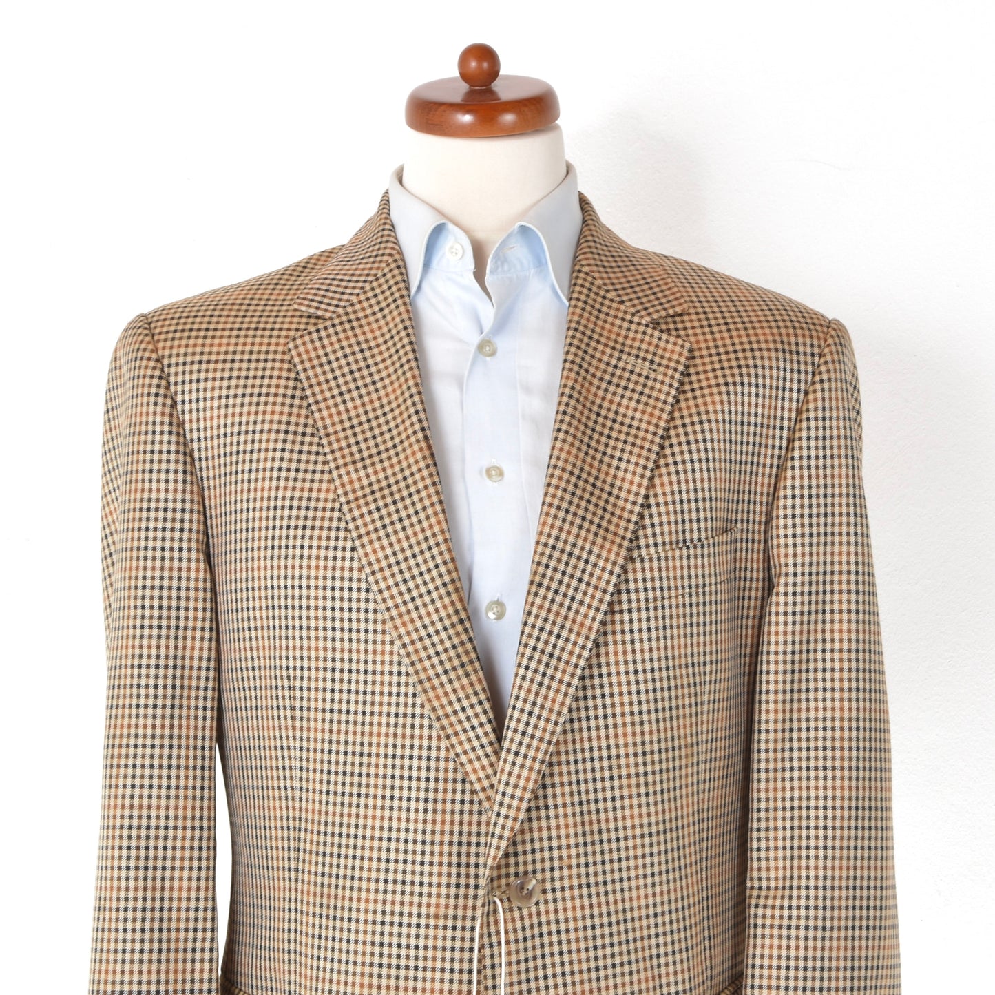 Burberry London Silk-Wool Jacket Size 26 ca. 57.5cm - Plaid