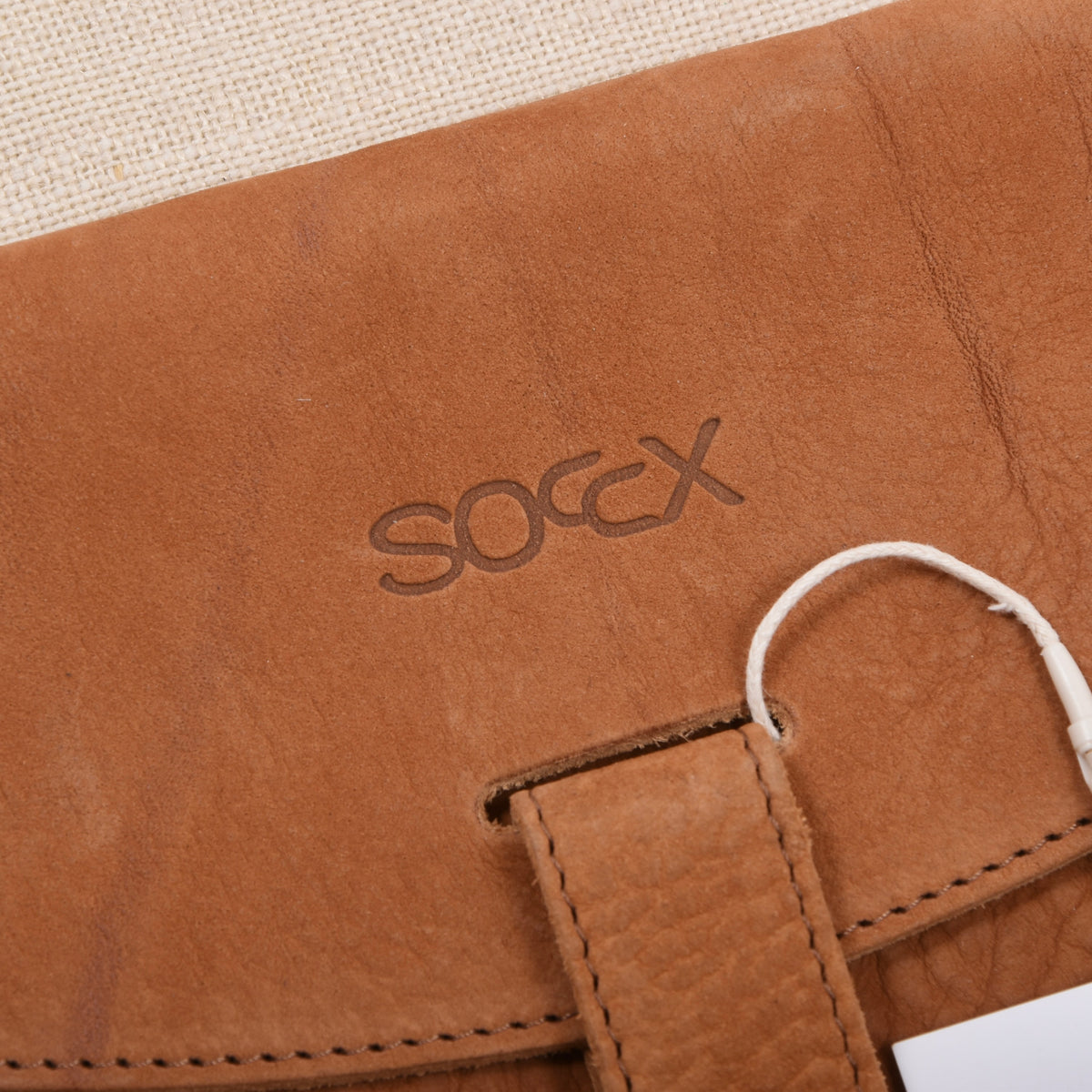 Soccx Leather Case/Receipt Wallet - Brown
