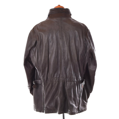 Delan Leather Jacket Size 58 ca. 64cm - Brown