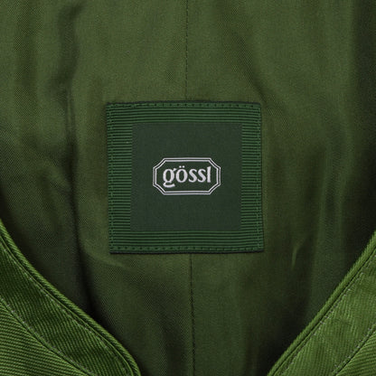 Gössl Silk Vest/Trachtengilet Size 56 ca. 58.5cm - Green