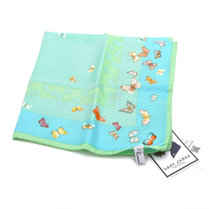 Renard Silk Pocket Square 46.5x48.5cm - Butterflies
