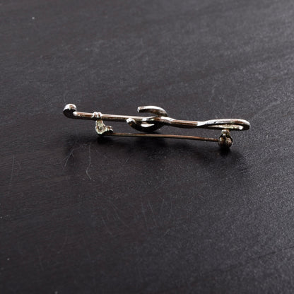 Vintage Andreas Daub 925 Sterlingsilber Anstecknadel ca. 5cm - Reitgerte