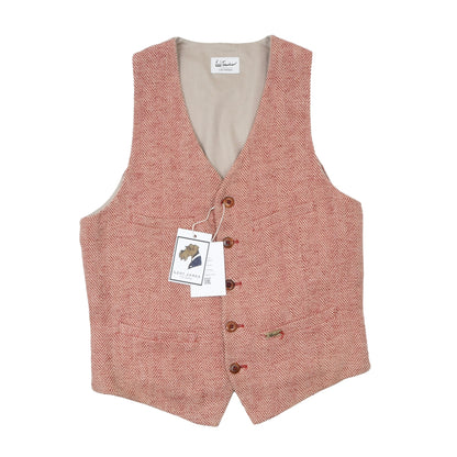 Luis Trenker Cotton-Linen Waistcoat/Vest Size 46 - Herringbone