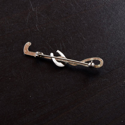 Vintage Andreas Daub 925 Sterlingsilber Anstecknadel ca. 5cm - Reitgerte