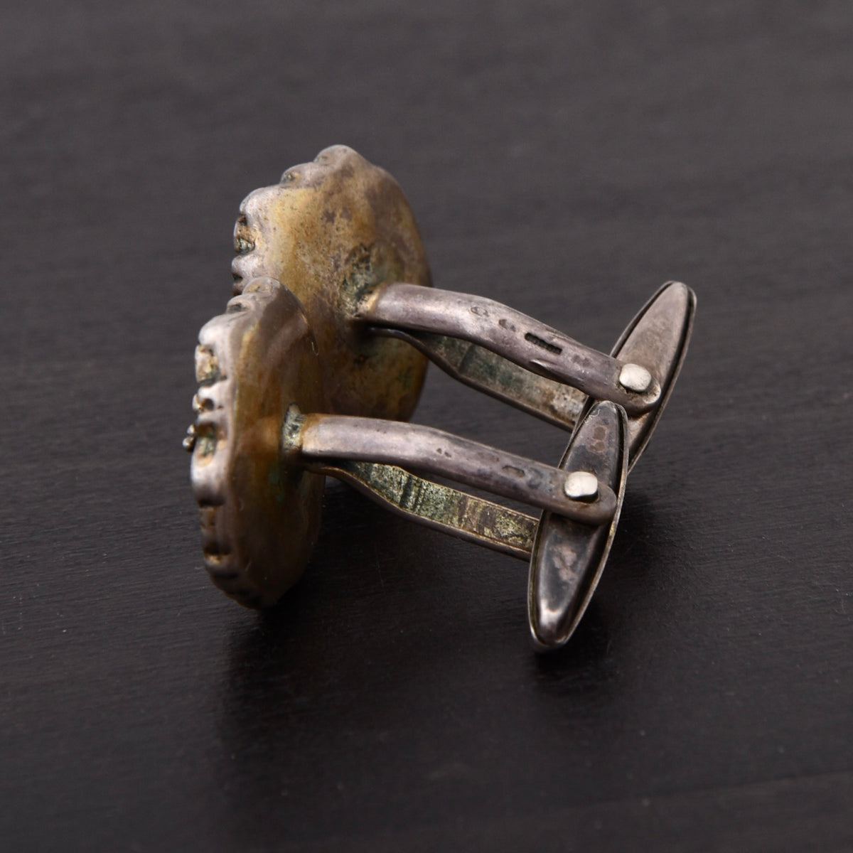 Vintage Stag/Hunting Themed .800 Silver Cufflinks Toucan Hallmark