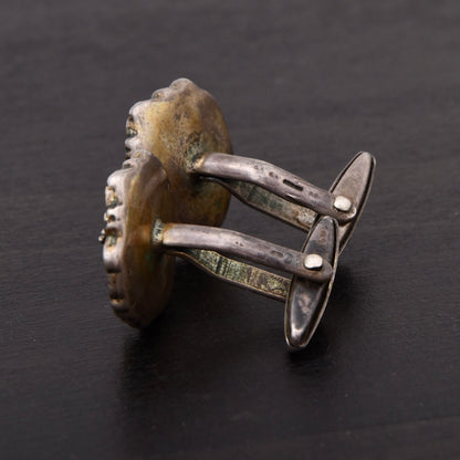 Vintage Stag/Hunting Themed .800 Silver Cufflinks Toucan Hallmark