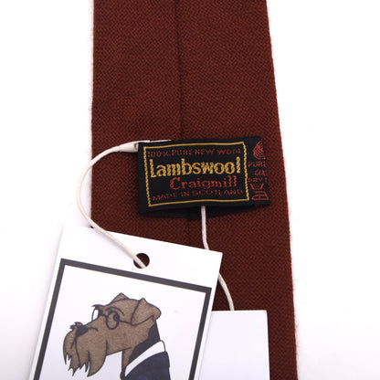 NOS Craigmill Krawatte 100% Schurwolle Made in Scotland – Rostorange