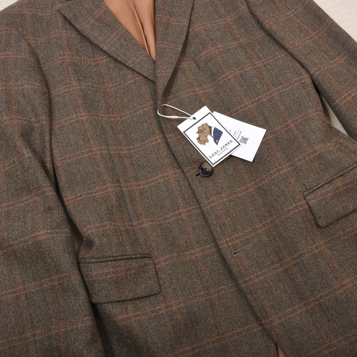 Hugo Boss 100% Wool Tweed Jacket Size 52 - Windowpane
