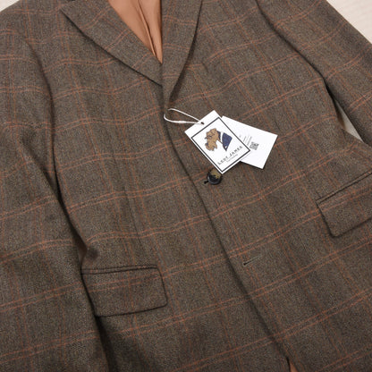 Hugo Boss 100% Wool Tweed Jacket Size 52 - Windowpane