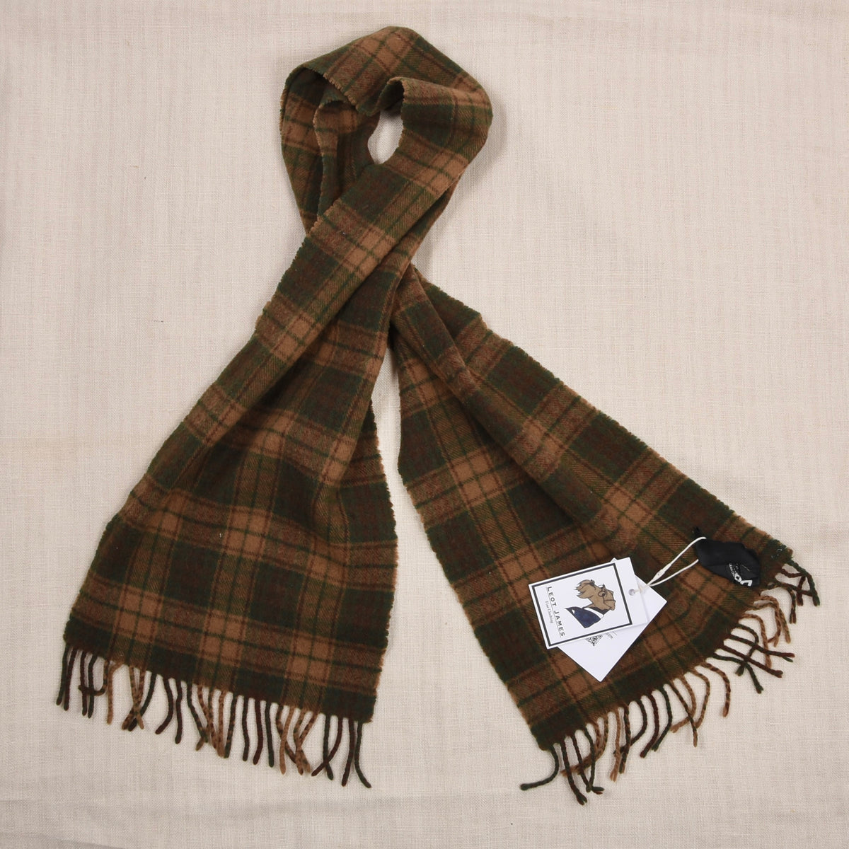 Vintage Barbour 100% Wool Scarf Made in Scotland ca. 135cm - Plaid