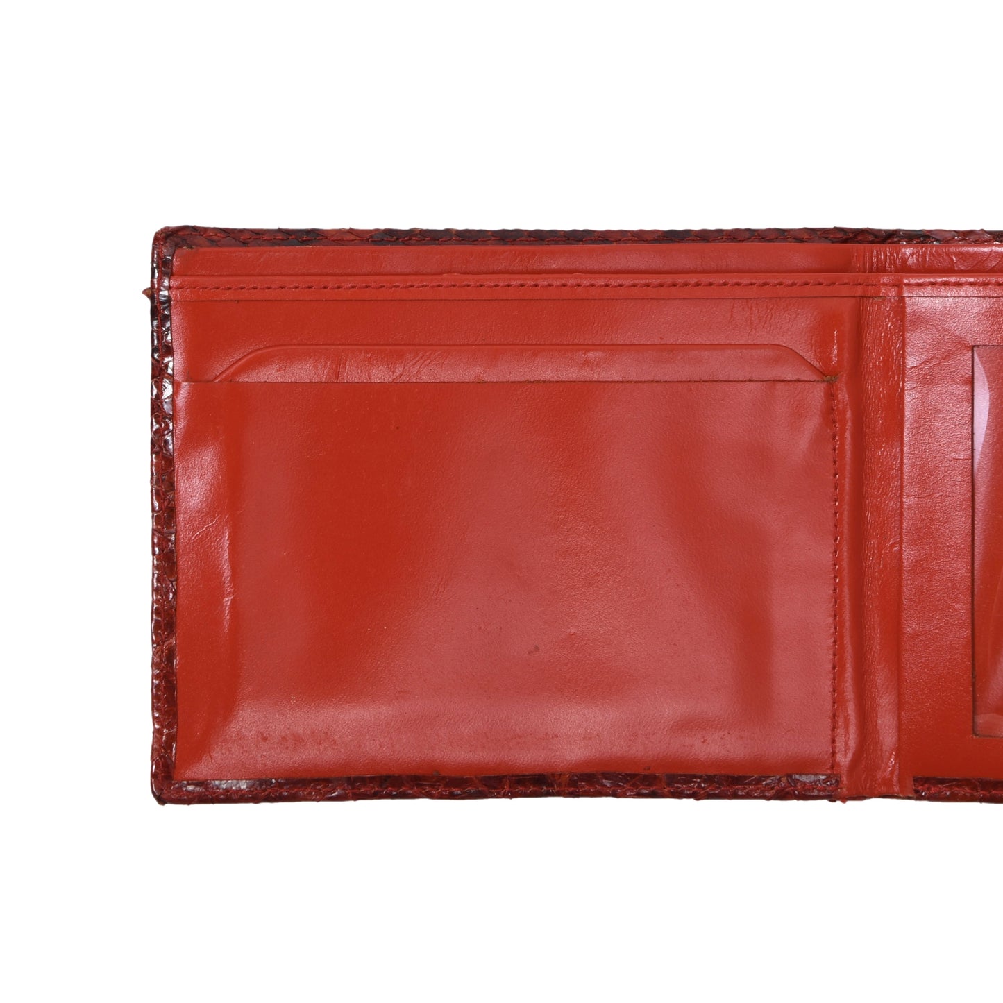 Python Snakeskin Wallet ca. 12cm - Red