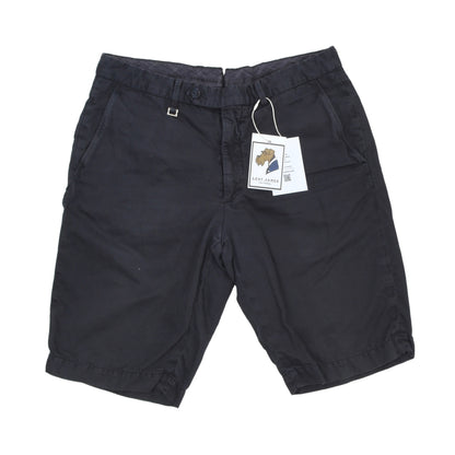 Ermenegildo Zegna Cotton-Linen Shorts Size 48 - Navy Blue