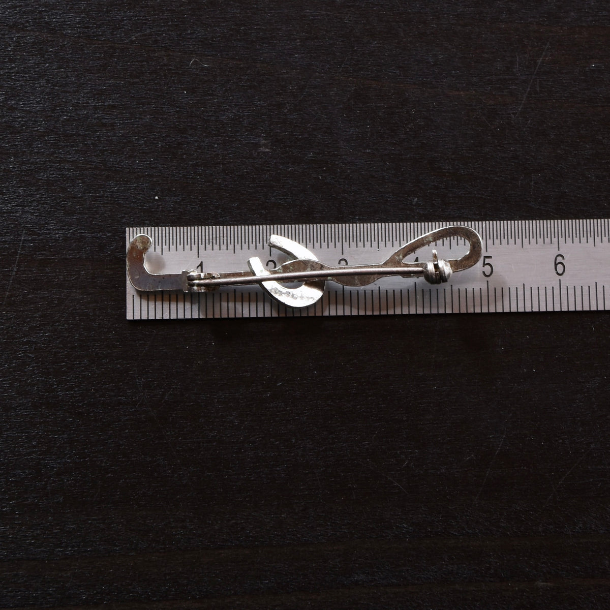 Vintage Andreas Daub 925 Sterlingsilber Anstecknadel ca. 5cm - Reitgerte
