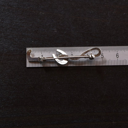 Vintage Andreas Daub 925 Sterlingsilber Anstecknadel ca. 5cm - Reitgerte