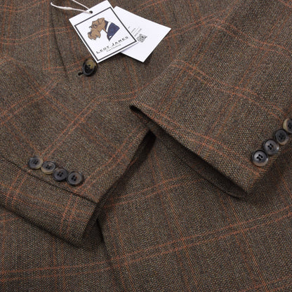 Hugo Boss 100% Wool Tweed Jacket Size 52 - Windowpane