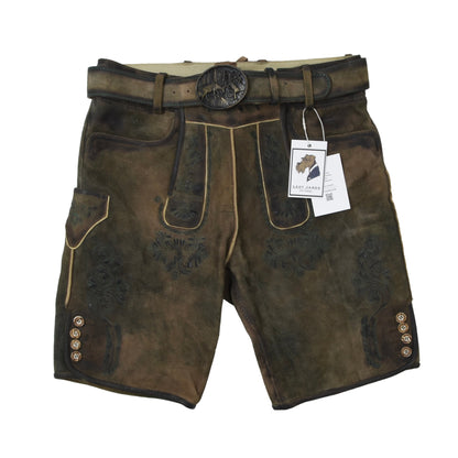 H. Moser Goat Leather Lederhosen Size 48 ca. 43cm - Brown