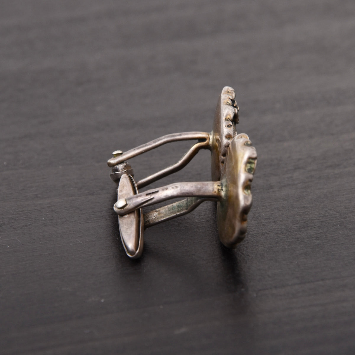 Vintage Stag/Hunting Themed .800 Silver Cufflinks Toucan Hallmark