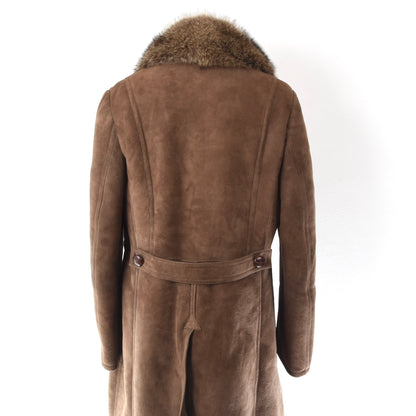 Johan Szabo Shearling Coat Feat. Fur Collar Chest ca. 58cm - Brown