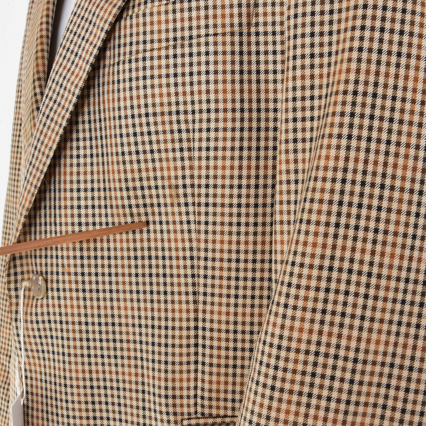 Burberry London Silk-Wool Jacket Size 26 ca. 57.5cm - Plaid