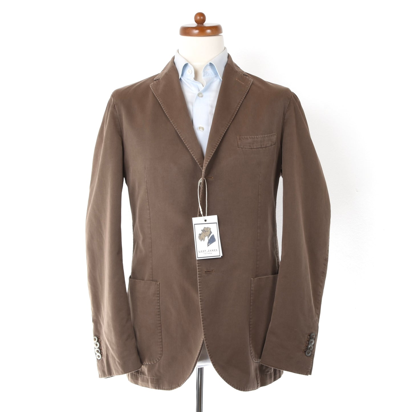 Brando x Lubiam Cotton Jacket Size 52 - Brown