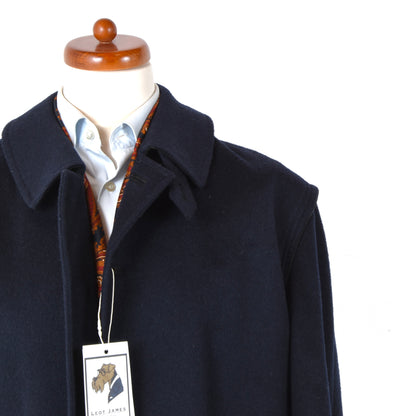 Loden Fürst Wool Overcoat/Cape ca. 69.5cm Size 52 - Navy Blue