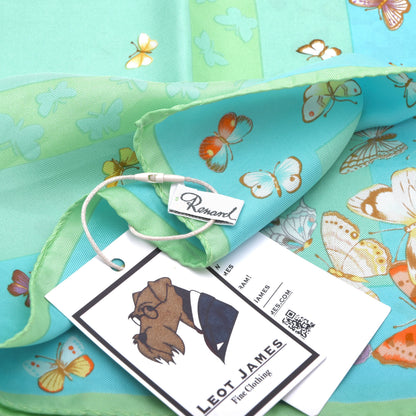 Renard Silk Pocket Square 46.5x48.5cm - Butterflies