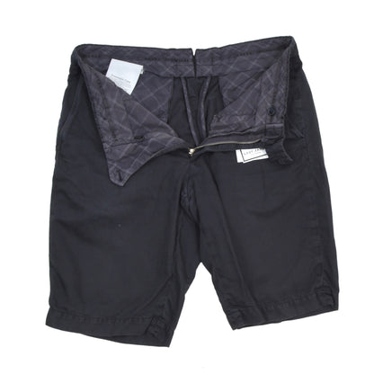 Ermenegildo Zegna Cotton-Linen Shorts Size 48 - Navy Blue