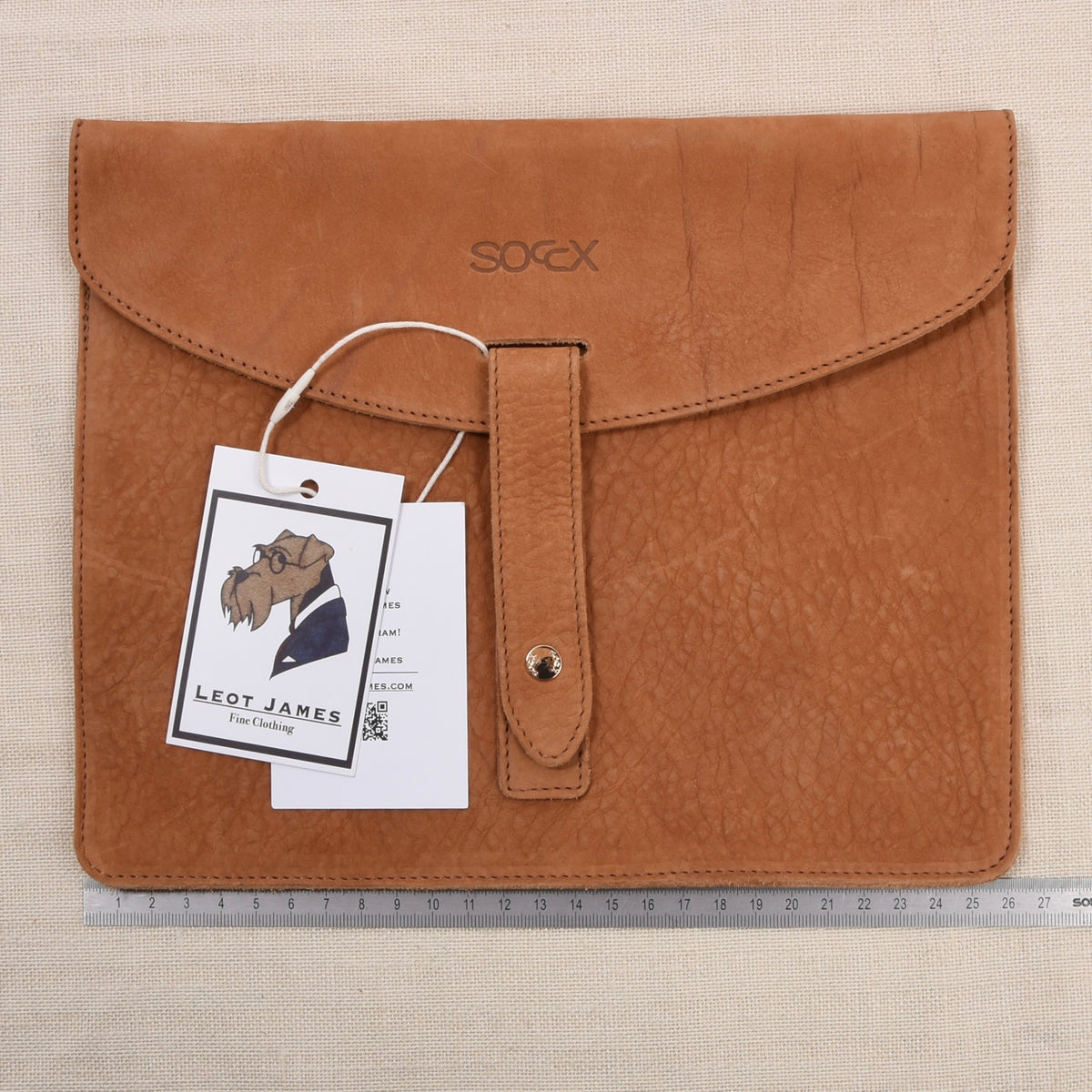 Soccx Leather Case/Receipt Wallet - Brown